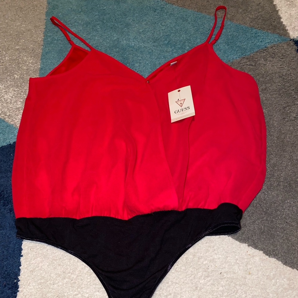 Guess NWT red bodysuit size small